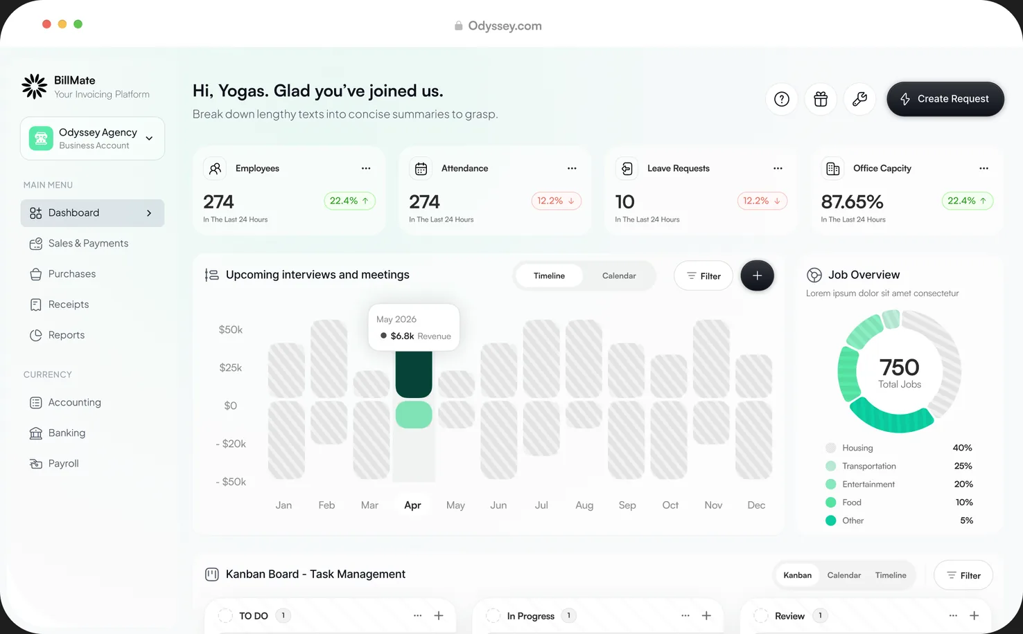 A product dashboard built with Orvain UI components